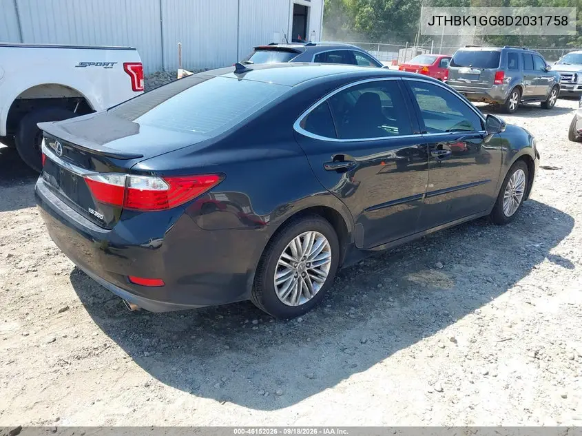 2013 LEXUS ES VIN JTHBK1GG8D2031758 — фото 4