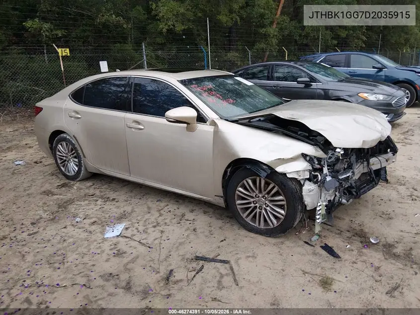 LEXUS ES 2013, VIN JTHBK1GG7D2035915