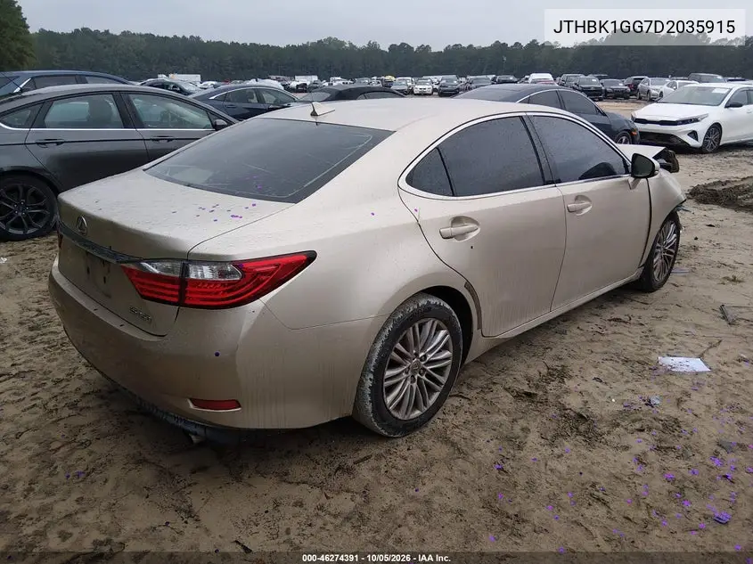 2013 LEXUS ES VIN JTHBK1GG7D2035915 — фото 4