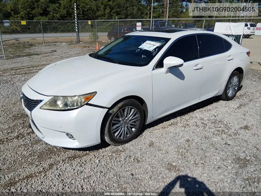 2013 LEXUS ES VIN JTHBK1GG9D2004505 — фото 2