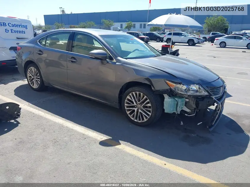 LEXUS ES 2013, VIN JTHBK1GG3D2025768