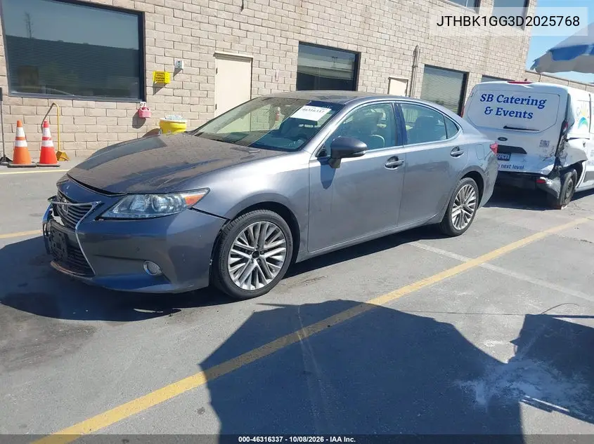 2013 LEXUS ES VIN JTHBK1GG3D2025768 — фото 2