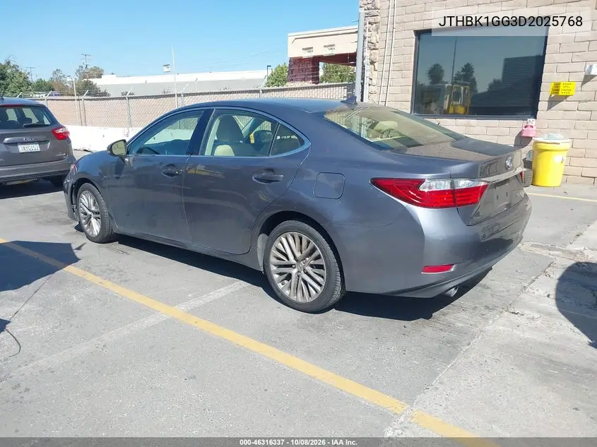 2013 LEXUS ES VIN JTHBK1GG3D2025768 — фото 3