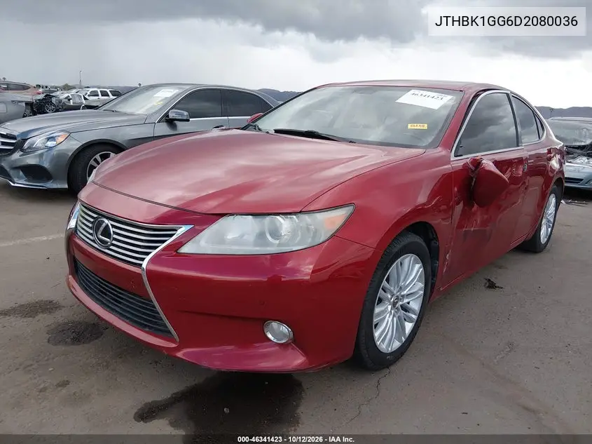 2013 LEXUS ES VIN JTHBK1GG6D2080036 — фото 2