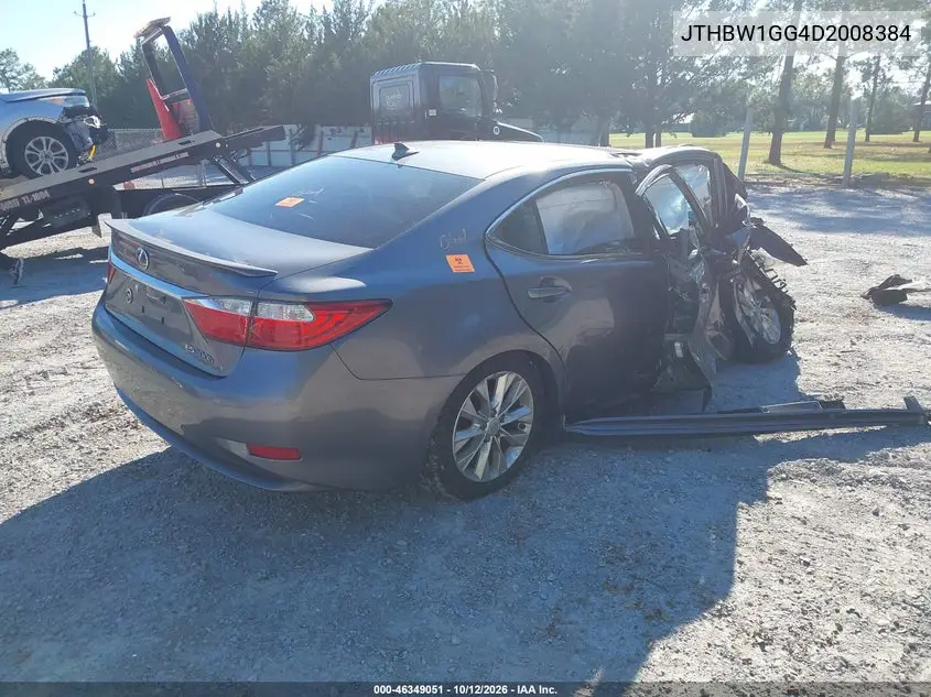 2013 LEXUS ES VIN JTHBW1GG4D2008384 — фото 4