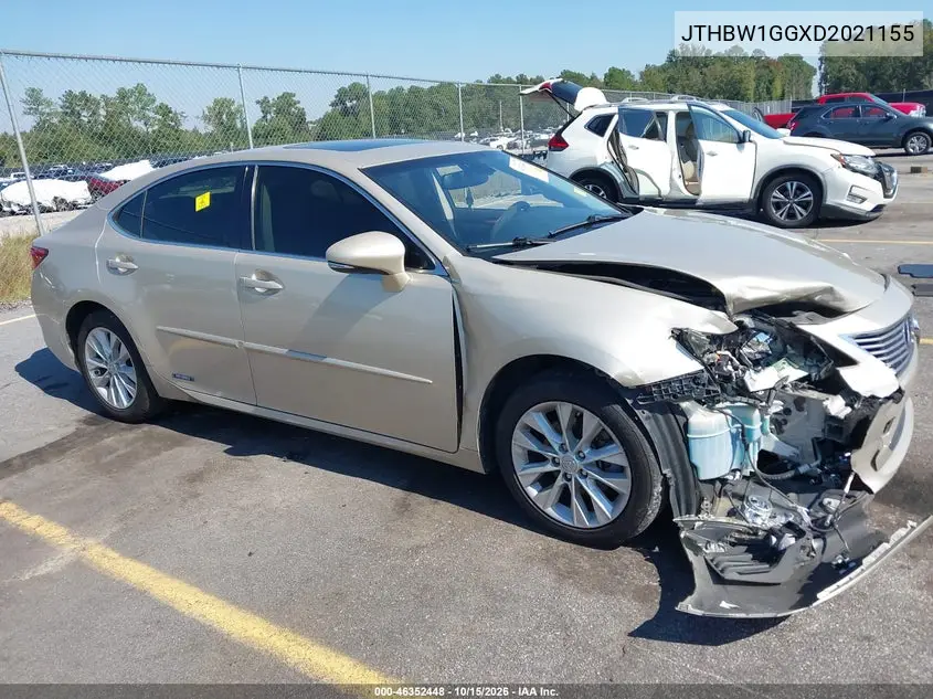 LEXUS ES 2013, VIN JTHBW1GGXD2021155