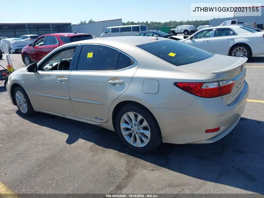 2013 LEXUS ES VIN JTHBW1GGXD2021155 — фото 3
