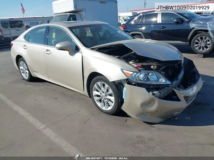 LEXUS ES 2013, VIN JTHBW1GG9D2019929