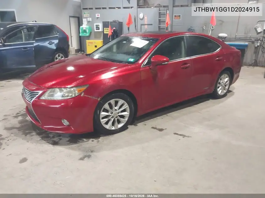 2013 LEXUS ES VIN JTHBW1GG1D2024915 — фото 2