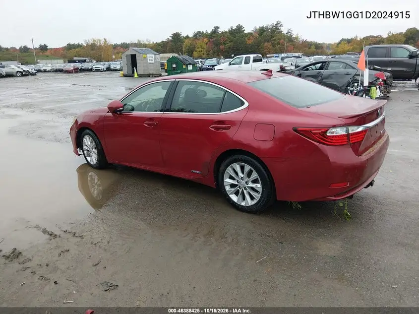 2013 LEXUS ES VIN JTHBW1GG1D2024915 — фото 3
