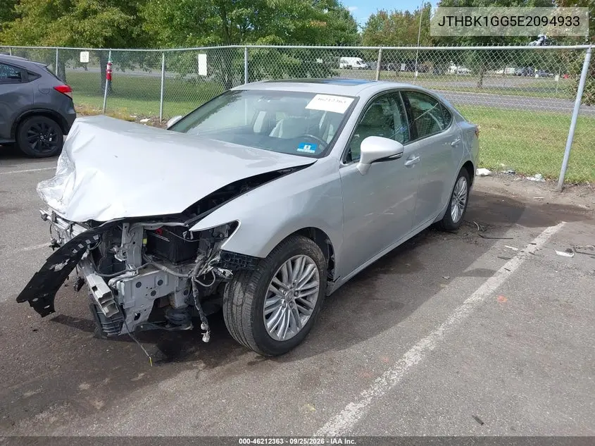 2014 LEXUS ES VIN JTHBK1GG5E2094933 — фото 2