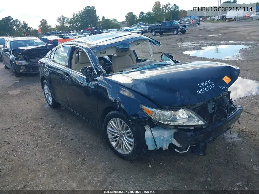 LEXUS ES 2014, VIN JTHBK1GG3E2151114