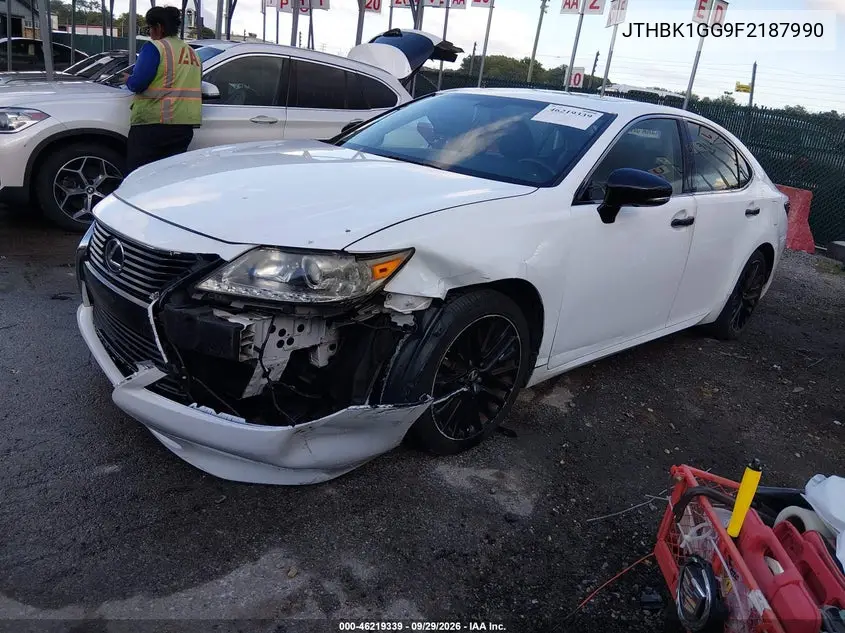2015 LEXUS ES VIN JTHBK1GG9F2187990 — фото 2