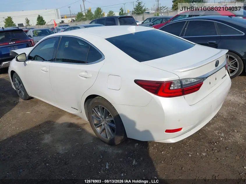 2016 LEXUS ES VIN JTHBW1GG8G2104037 — фото 3