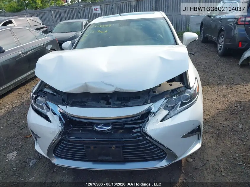 2016 LEXUS ES VIN JTHBW1GG8G2104037 — фото 6