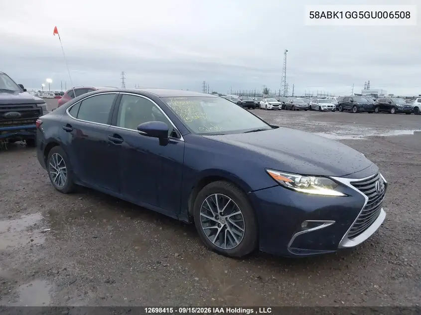 LEXUS ES 2016, VIN 58ABK1GG5GU006508