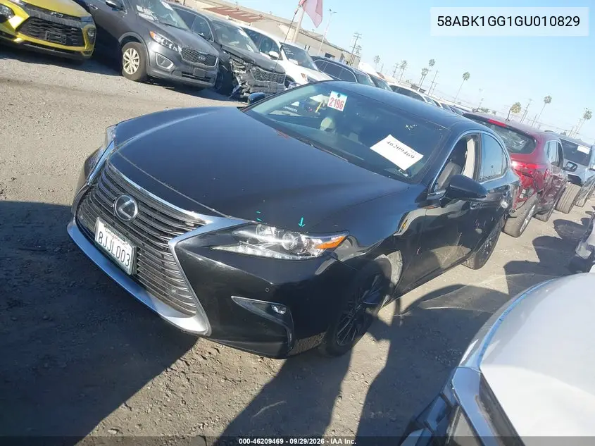 2016 LEXUS ES VIN 58ABK1GG1GU010829 — фото 2