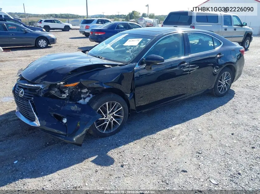2016 LEXUS ES VIN JTHBK1GG3G2226090 — фото 2