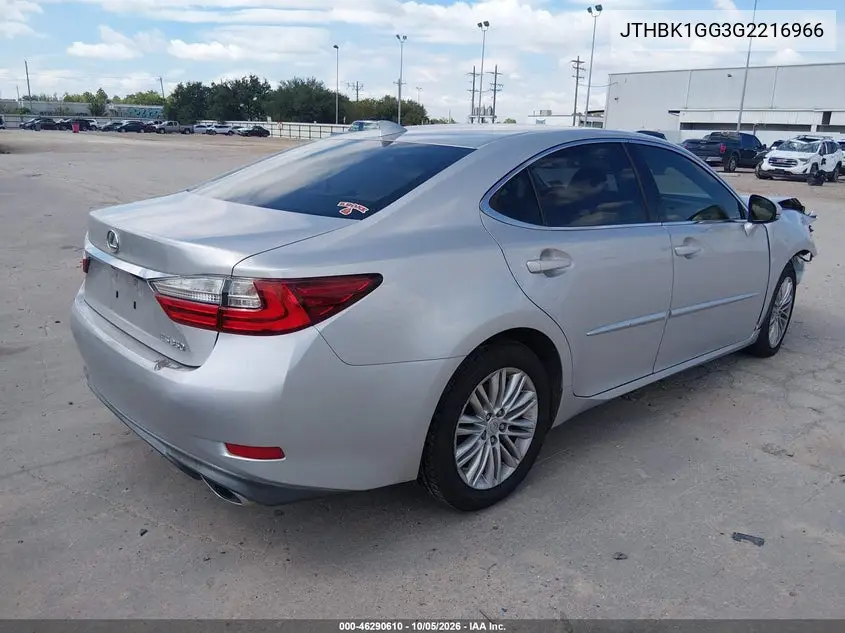 2016 LEXUS ES VIN JTHBK1GG3G2216966 — фото 4
