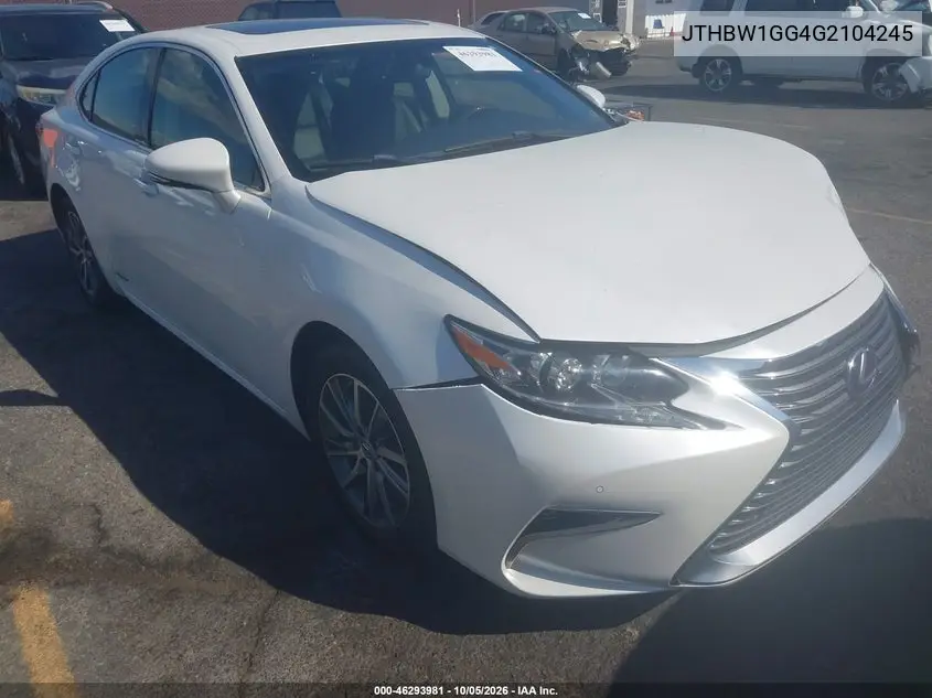 LEXUS ES 2016, VIN JTHBW1GG4G2104245