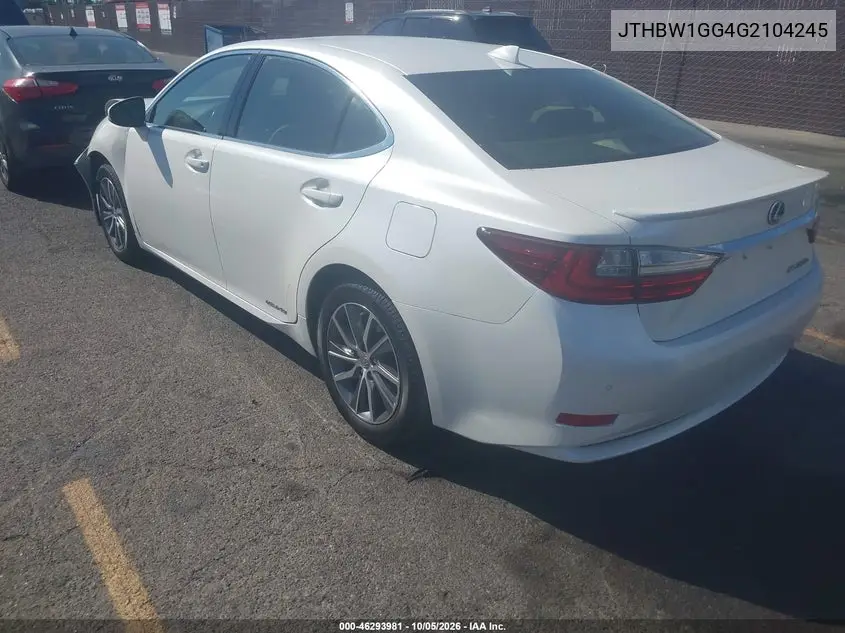 2016 LEXUS ES VIN JTHBW1GG4G2104245 — фото 3