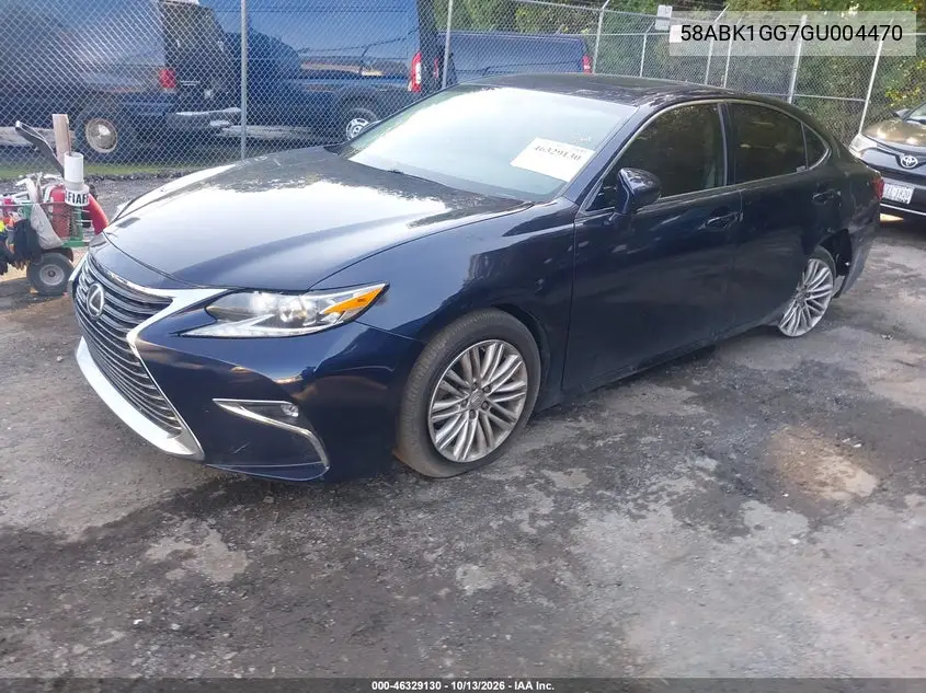 2016 LEXUS ES VIN 58ABK1GG7GU004470 — фото 2
