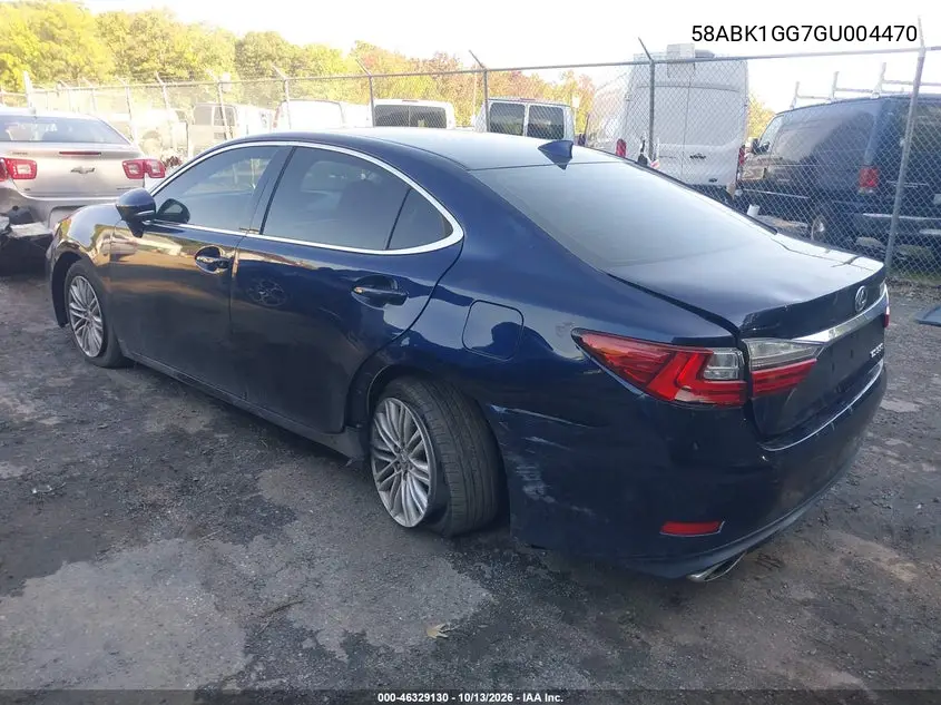 2016 LEXUS ES VIN 58ABK1GG7GU004470 — фото 3
