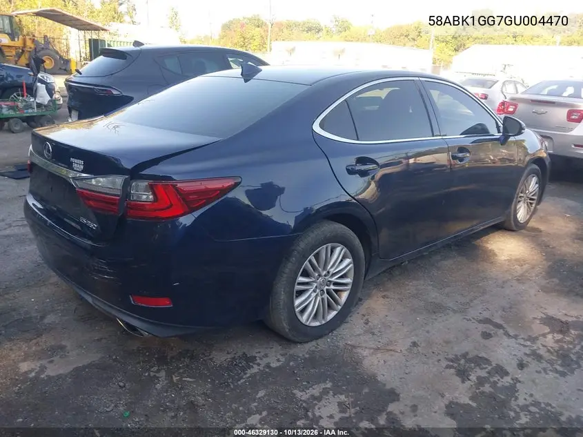 2016 LEXUS ES VIN 58ABK1GG7GU004470 — фото 4