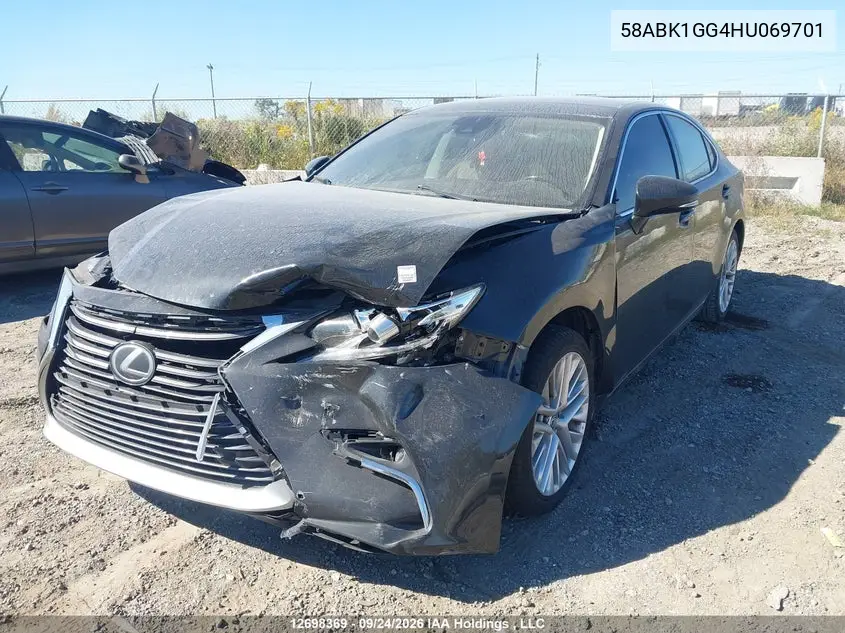 2017 LEXUS ES VIN 58ABK1GG4HU069701 — фото 2