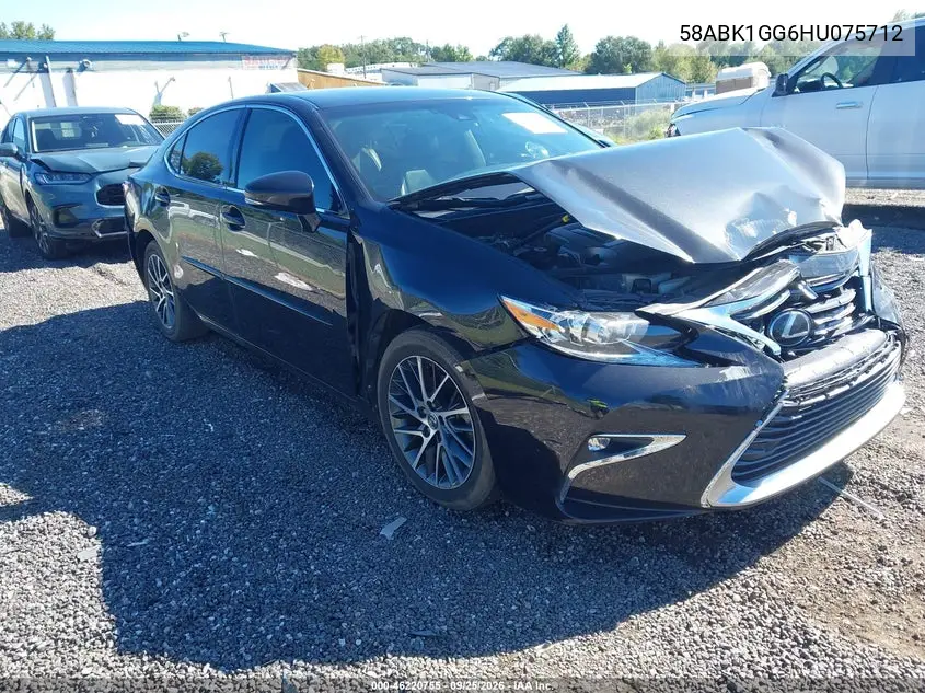 LEXUS ES 2017, VIN 58ABK1GG6HU075712