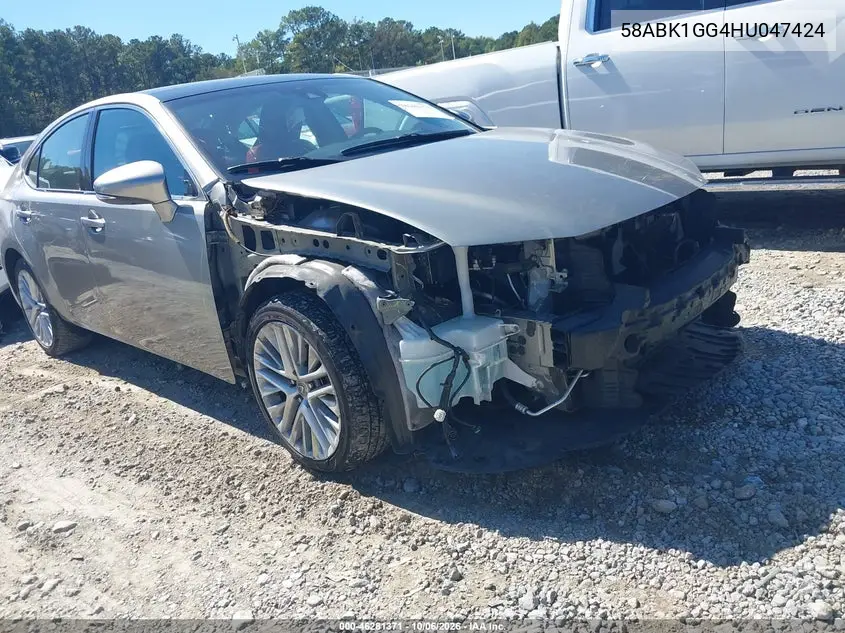 LEXUS ES 2017, VIN 58ABK1GG4HU047424