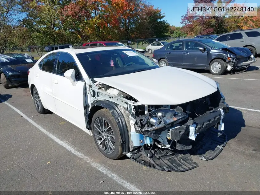 LEXUS ES 2017, VIN JTHBK1GG1H2248140