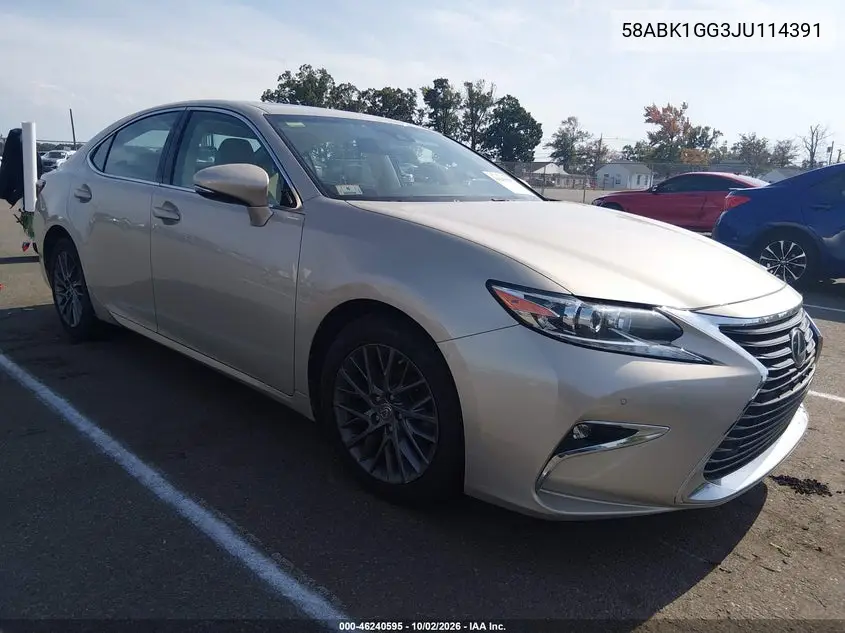 LEXUS ES 2018, VIN 58ABK1GG3JU114391