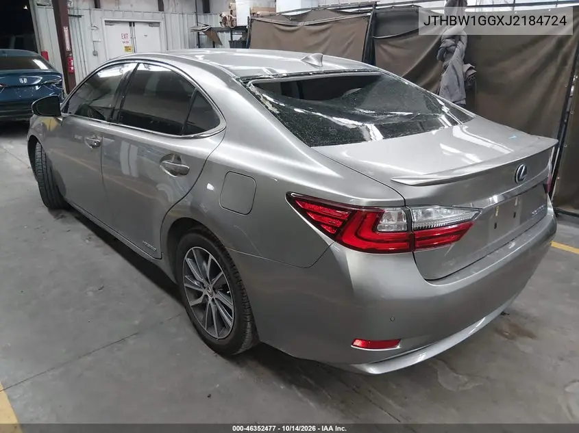 2018 LEXUS ES VIN JTHBW1GGXJ2184724 — фото 3