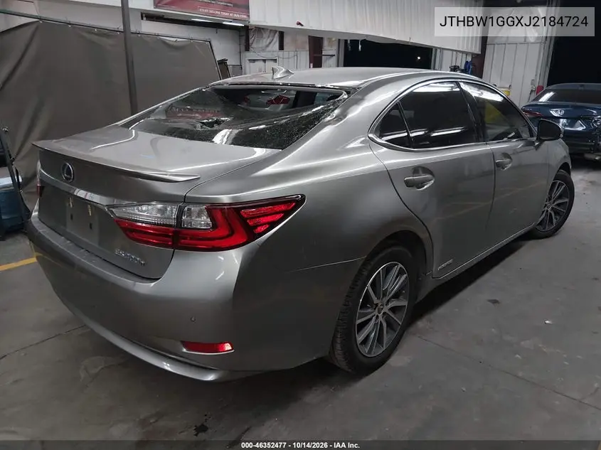 2018 LEXUS ES VIN JTHBW1GGXJ2184724 — фото 4
