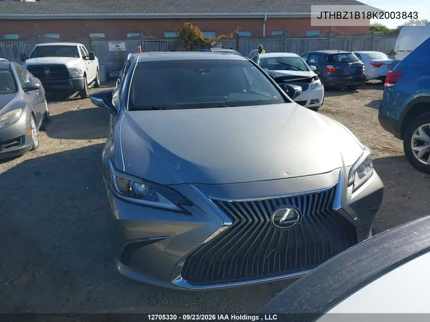 2019 LEXUS ES VIN JTHBZ1B18K2003843 — фото 12