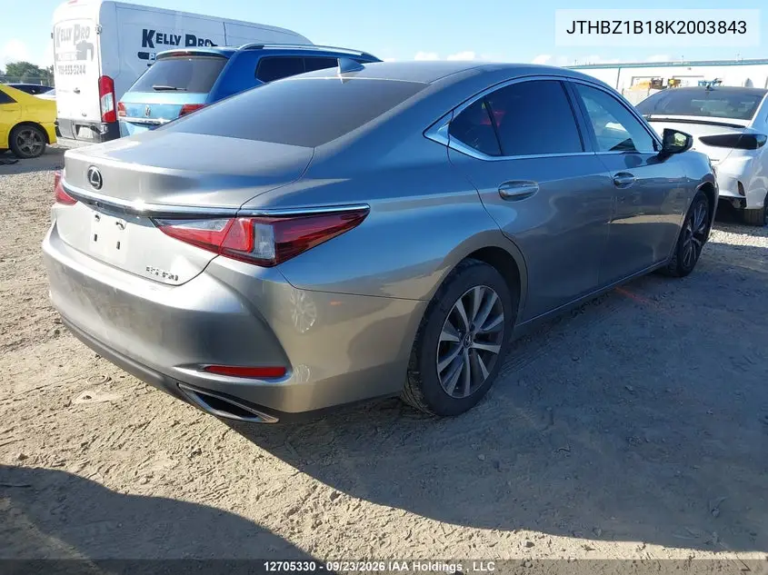 2019 LEXUS ES VIN JTHBZ1B18K2003843 — фото 4