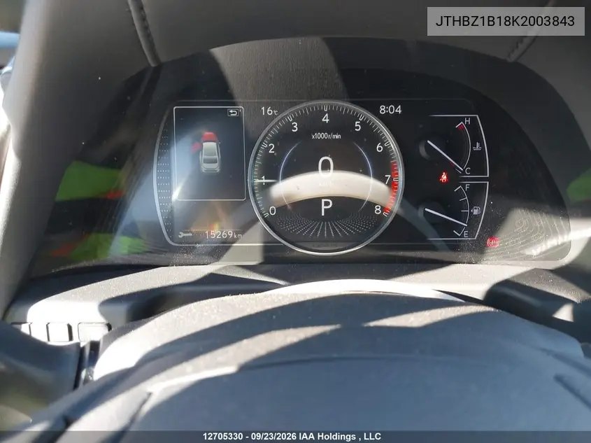 2019 LEXUS ES VIN JTHBZ1B18K2003843 — фото 7