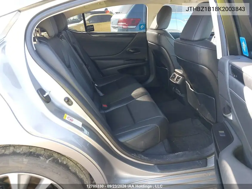 2019 LEXUS ES VIN JTHBZ1B18K2003843 — фото 8