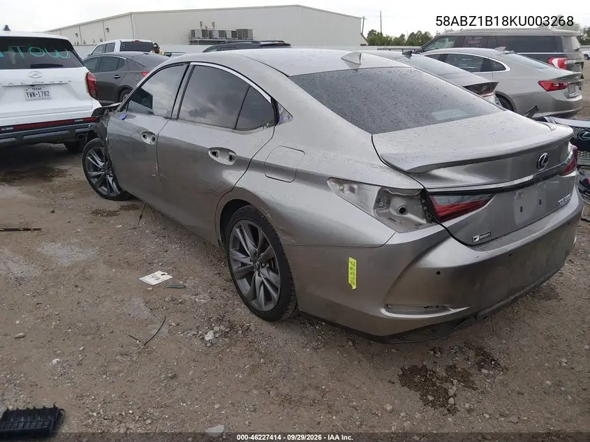 2019 LEXUS ES VIN 58ABZ1B18KU003268 — фото 3