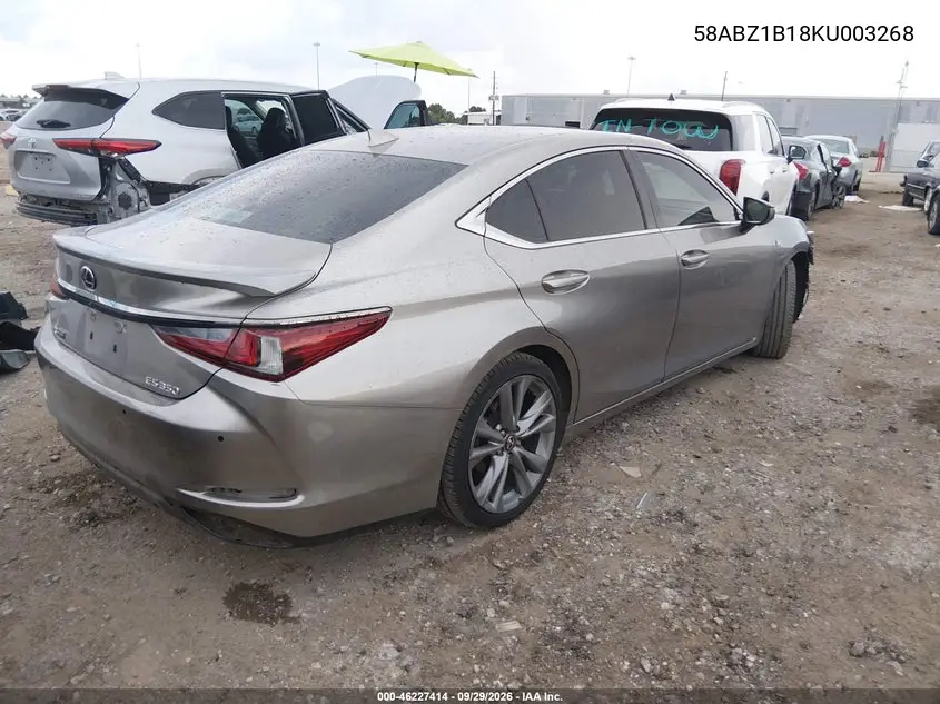 2019 LEXUS ES VIN 58ABZ1B18KU003268 — фото 4