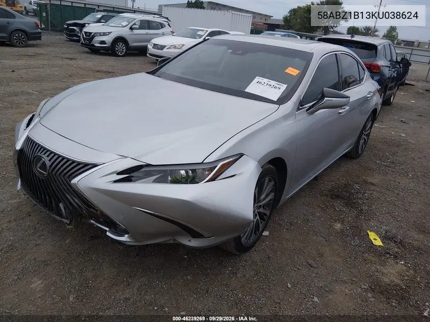 2019 LEXUS ES VIN 58ABZ1B13KU038624 — фото 2