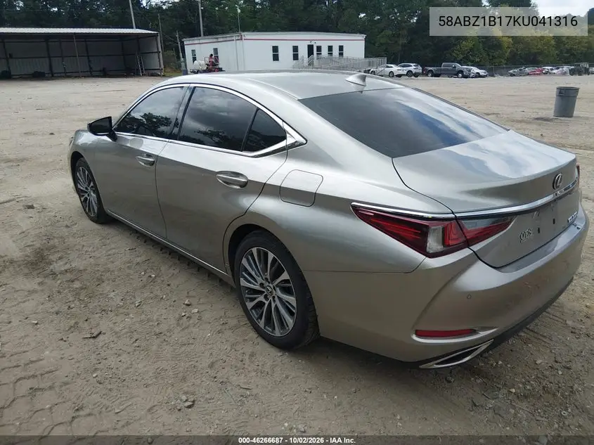 2019 LEXUS ES VIN 58ABZ1B17KU041316 — фото 3