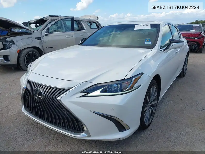 LEXUS ES 2019, VIN 58ABZ1B17KU042224