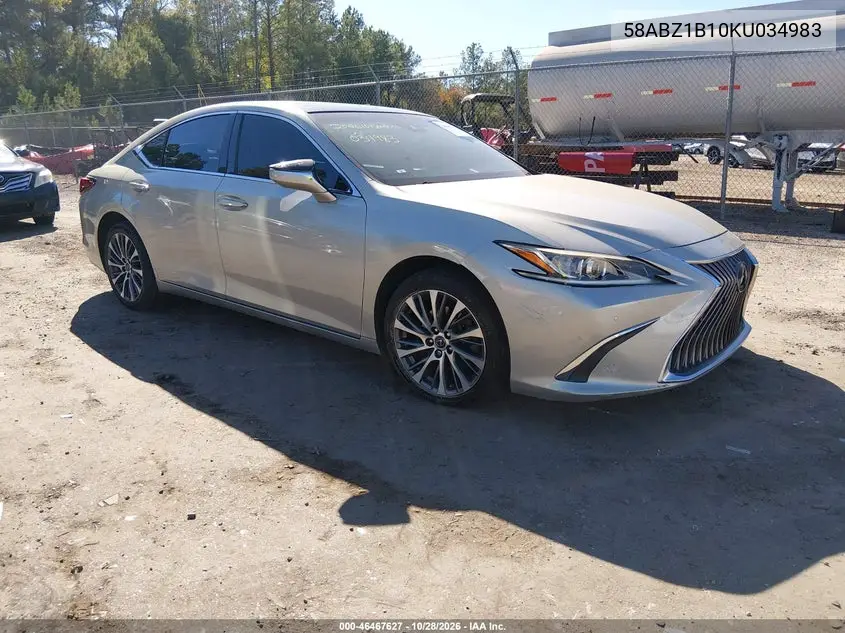LEXUS ES 2019, VIN 58ABZ1B10KU034983