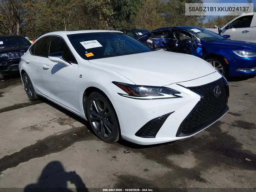 LEXUS ES 2019, VIN 58ABZ1B1XKU024137