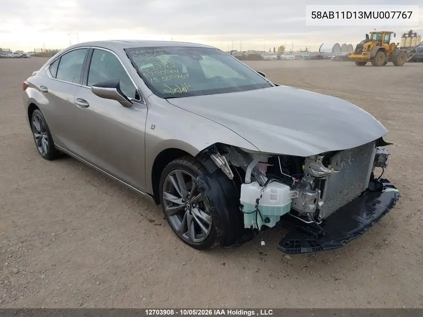 LEXUS ES 2021, VIN 58AB11D13MU007767