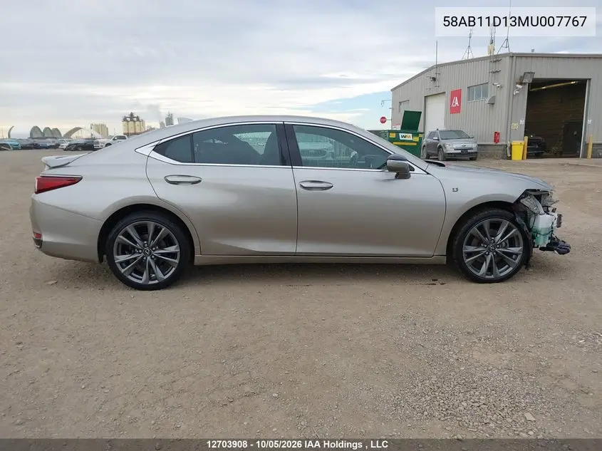 2021 LEXUS ES VIN 58AB11D13MU007767 — фото 13