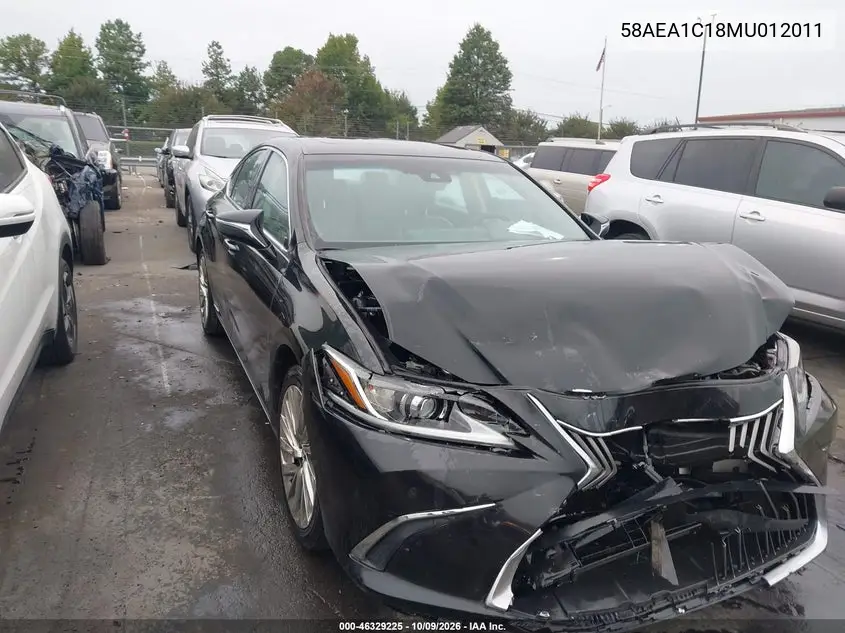 LEXUS ES 2021, VIN 58AEA1C18MU012011