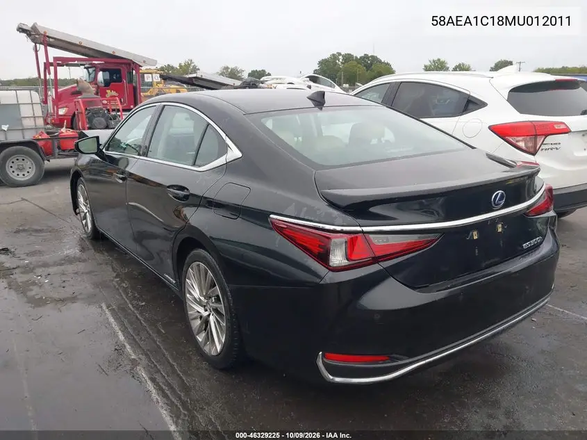 2021 LEXUS ES VIN 58AEA1C18MU012011 — фото 3